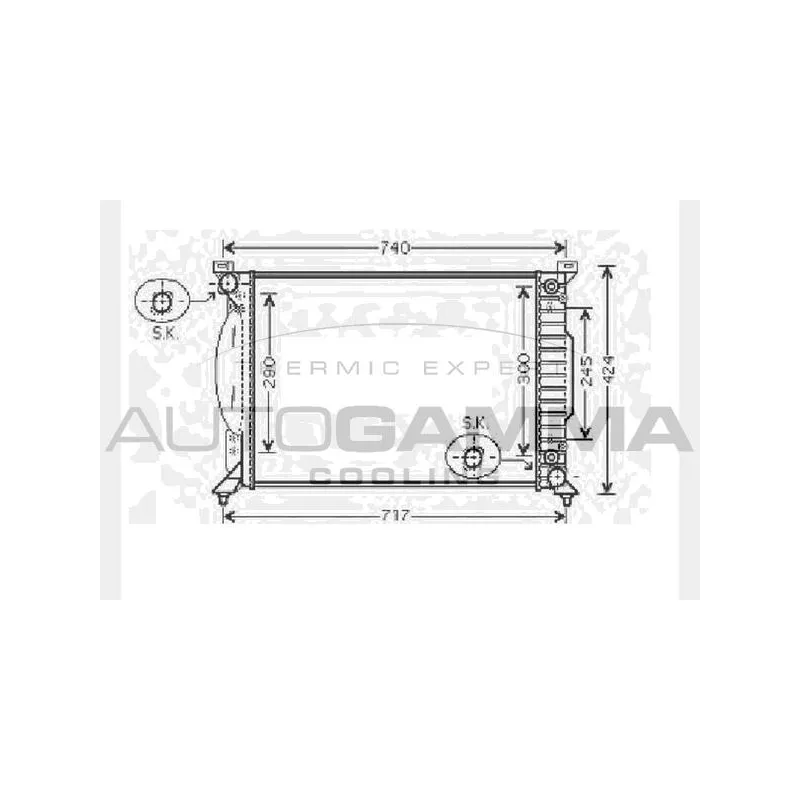 Radiateur, refroidissement du moteur AUTOGAMMA 104500