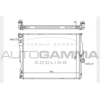 Radiateur, refroidissement du moteur AUTOGAMMA 104501