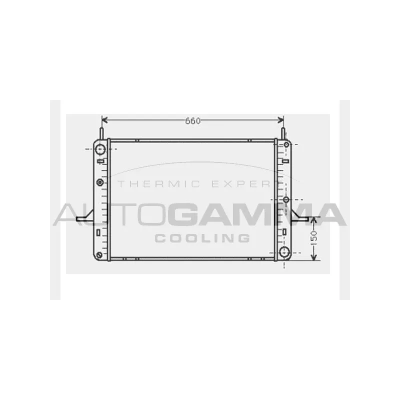 Radiateur, refroidissement du moteur AUTOGAMMA 104510