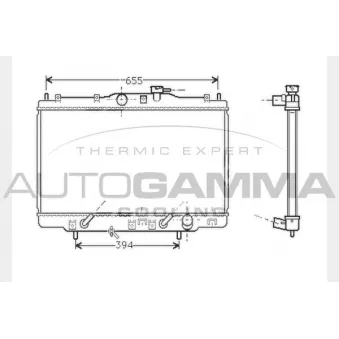 Radiateur, refroidissement du moteur AUTOGAMMA 104512