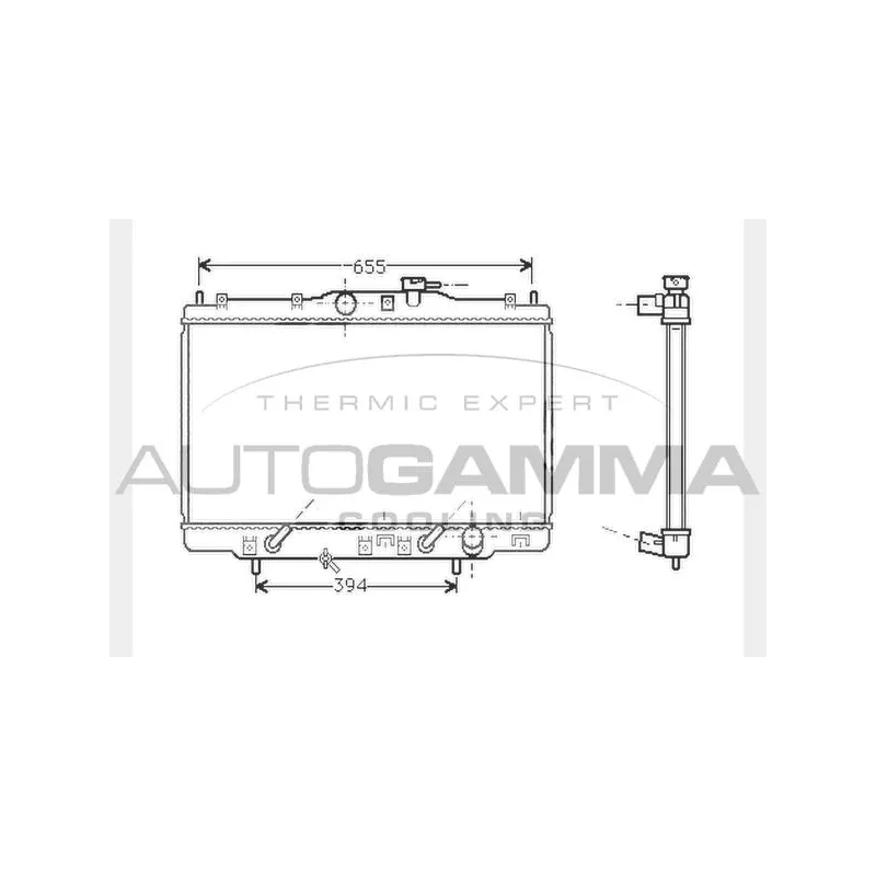 Radiateur, refroidissement du moteur AUTOGAMMA 104512
