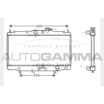 Radiateur, refroidissement du moteur AUTOGAMMA 104514