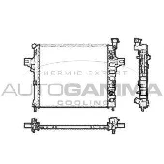Radiateur, refroidissement du moteur AUTOGAMMA 104519
