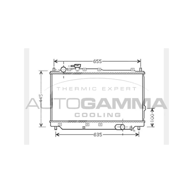 Radiateur, refroidissement du moteur AUTOGAMMA 104521