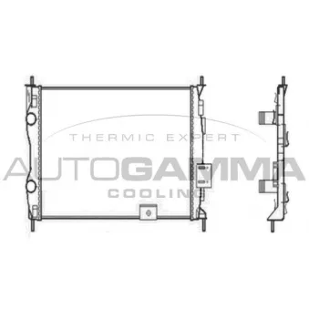 Radiateur, refroidissement du moteur AUTOGAMMA 104528