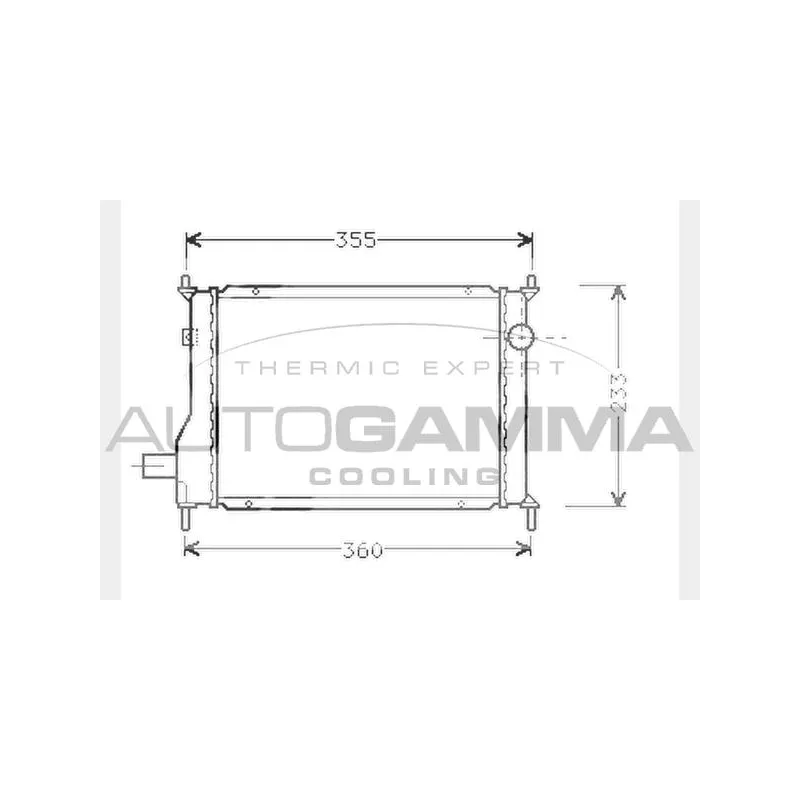Radiateur, refroidissement du moteur AUTOGAMMA 104532