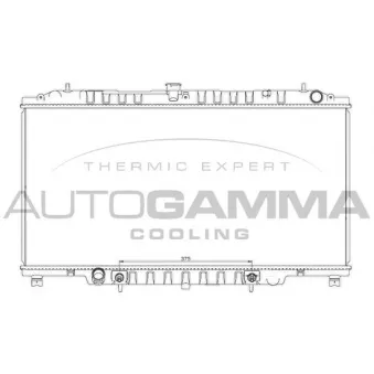 Radiateur, refroidissement du moteur AUTOGAMMA 104543