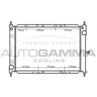 Radiateur, refroidissement du moteur AUTOGAMMA 104551