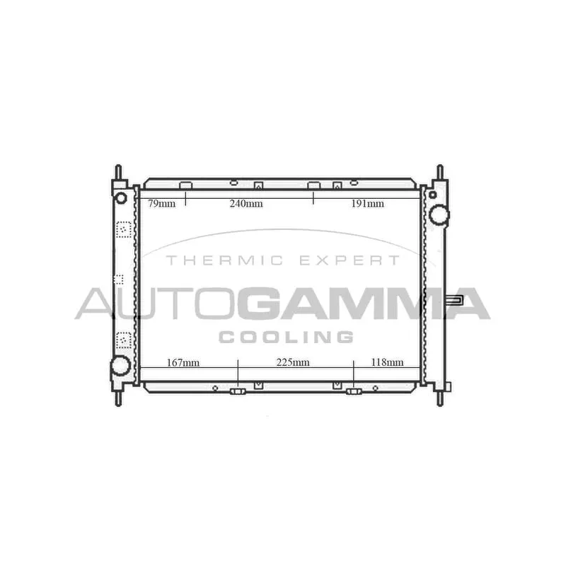 Radiateur, refroidissement du moteur AUTOGAMMA 104551