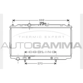 Radiateur, refroidissement du moteur AUTOGAMMA 104553