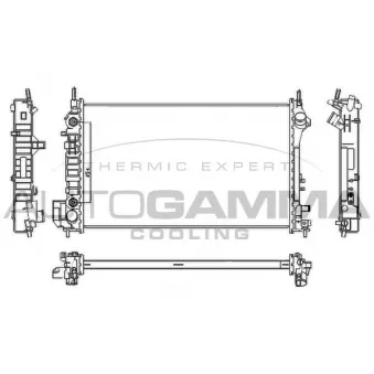 Radiateur, refroidissement du moteur AUTOGAMMA 104555