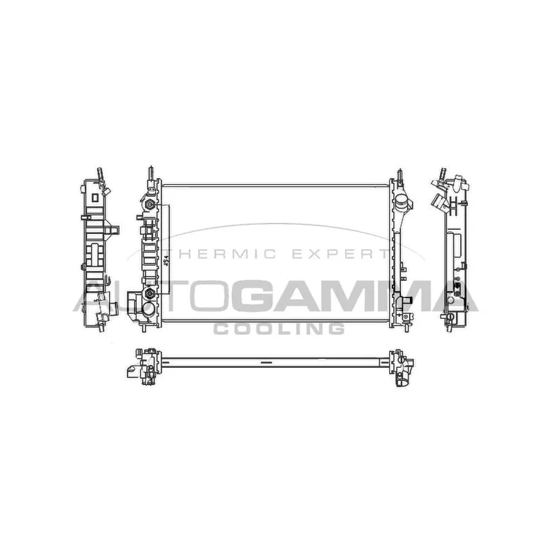Radiateur, refroidissement du moteur AUTOGAMMA 104555