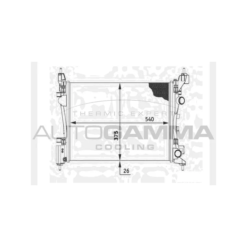 Radiateur, refroidissement du moteur AUTOGAMMA 104556