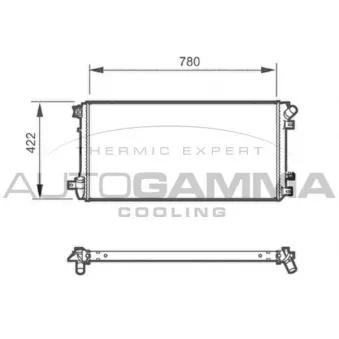 Radiateur, refroidissement du moteur AUTOGAMMA 104559