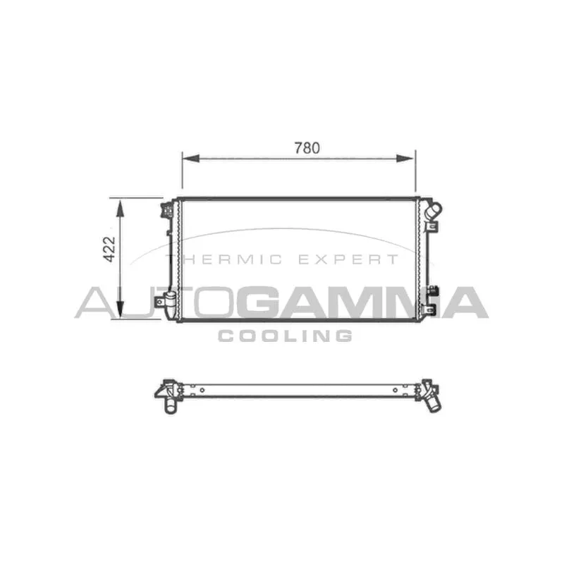 Radiateur, refroidissement du moteur AUTOGAMMA 104559