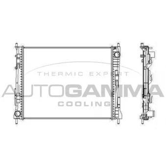 Radiateur, refroidissement du moteur AUTOGAMMA 104561