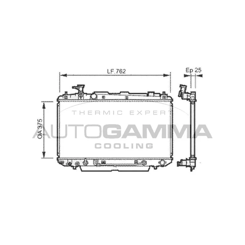 Radiateur, refroidissement du moteur AUTOGAMMA 104567