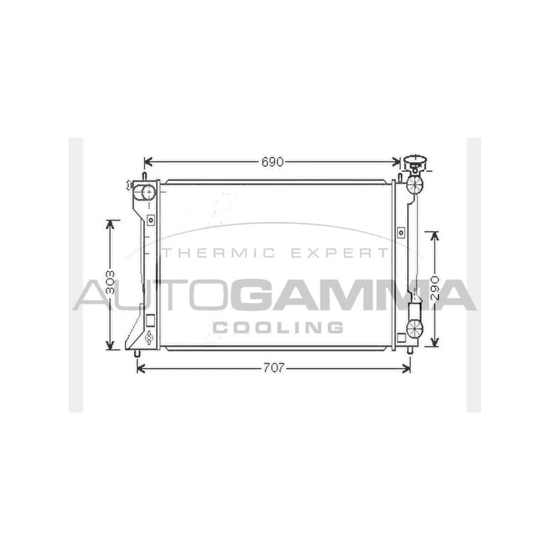 Radiateur, refroidissement du moteur AUTOGAMMA 104569