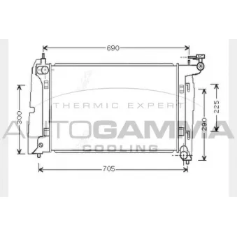 Radiateur, refroidissement du moteur AUTOGAMMA 104570