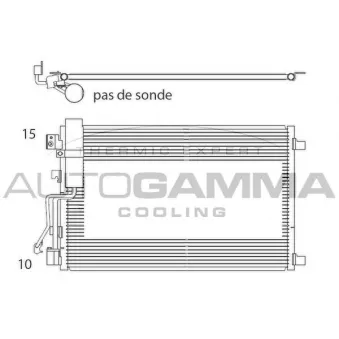 Condenseur, climatisation AUTOGAMMA 104579