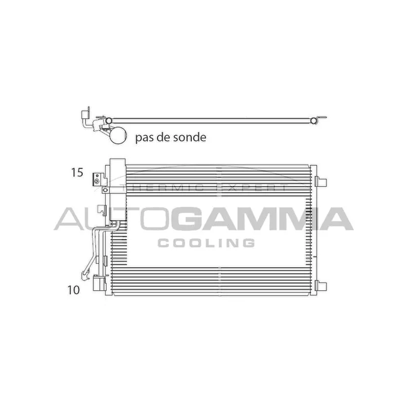 Condenseur, climatisation AUTOGAMMA 104579