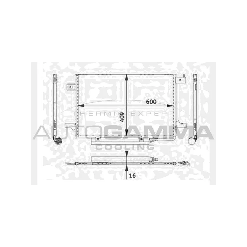 Condenseur, climatisation AUTOGAMMA 104581