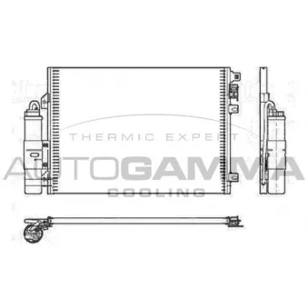 Condenseur, climatisation AUTOGAMMA 104582