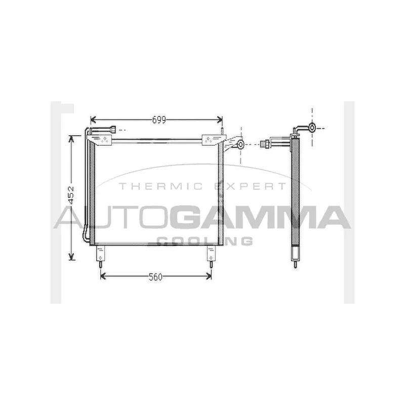 Condenseur, climatisation AUTOGAMMA 104586
