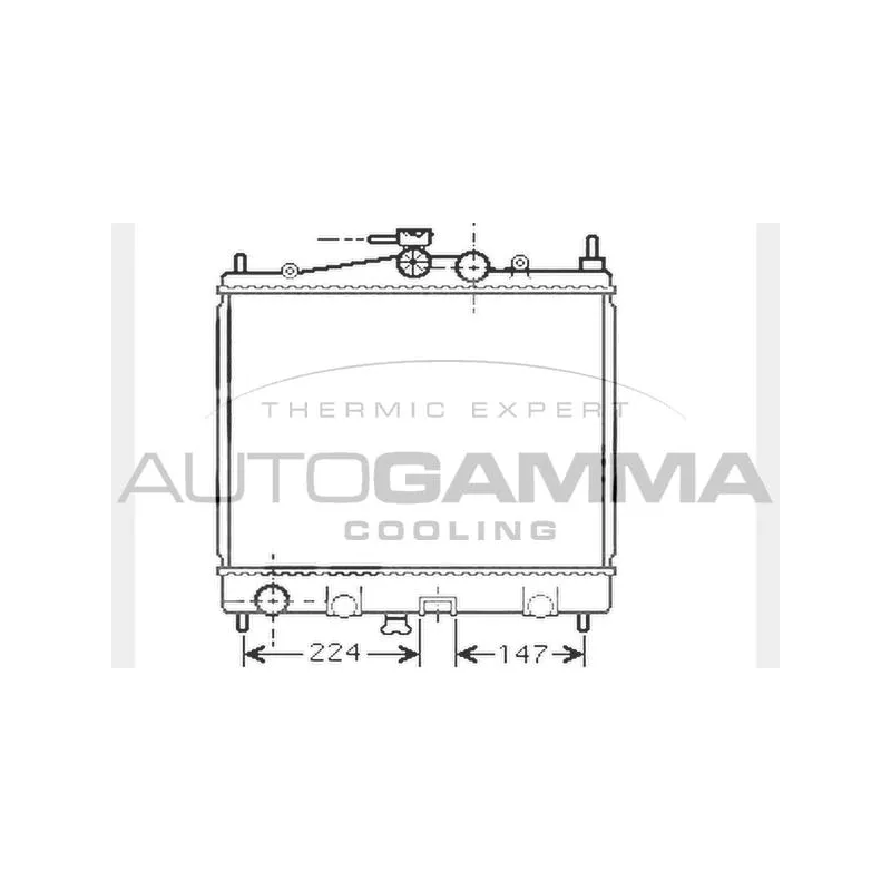Radiateur, refroidissement du moteur AUTOGAMMA 104598