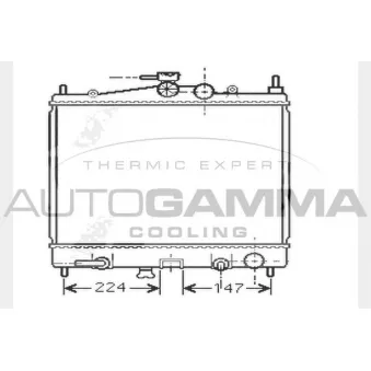 Radiateur, refroidissement du moteur AUTOGAMMA 104599