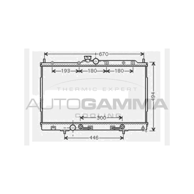 Radiateur, refroidissement du moteur AUTOGAMMA 104604