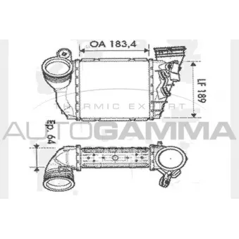 Intercooler, échangeur AUTOGAMMA 104614