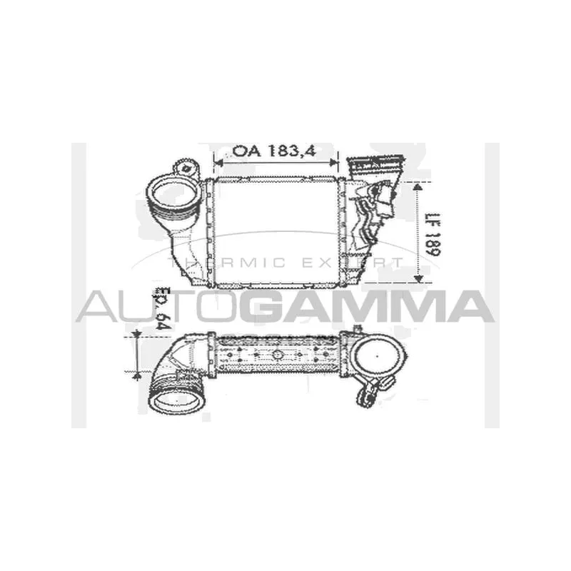 Intercooler, échangeur AUTOGAMMA 104614