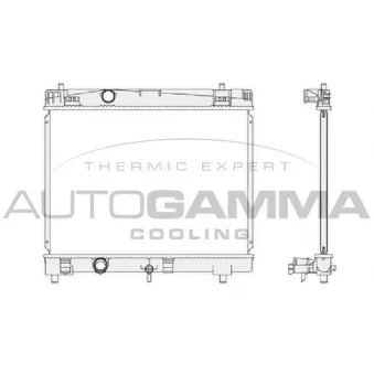 Radiateur, refroidissement du moteur AUTOGAMMA 104622