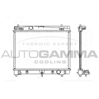Radiateur, refroidissement du moteur AUTOGAMMA 104623