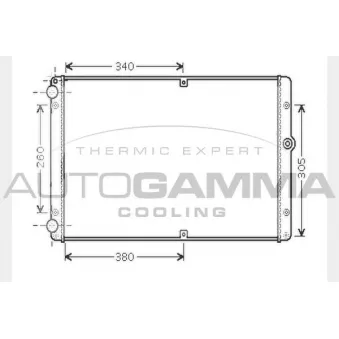 Radiateur, refroidissement du moteur AUTOGAMMA 104624