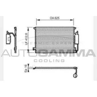 Condenseur, climatisation AUTOGAMMA 104625
