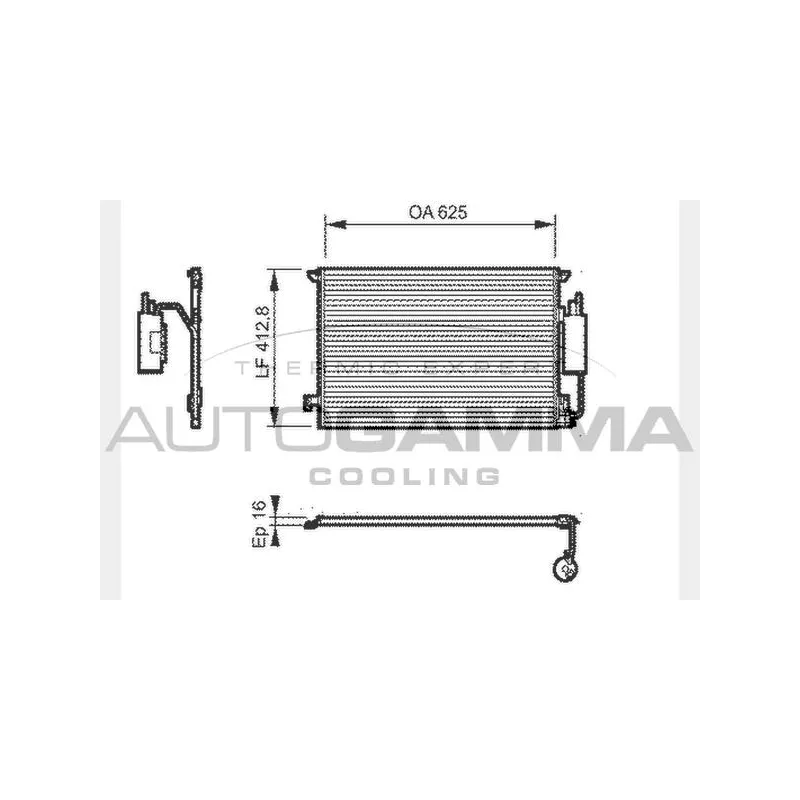 Condenseur, climatisation AUTOGAMMA 104625