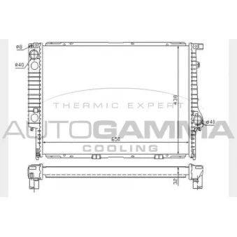 Radiateur, refroidissement du moteur AUTOGAMMA 104629