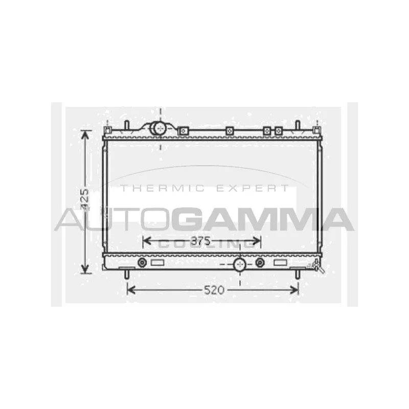 Radiateur, refroidissement du moteur AUTOGAMMA 104632