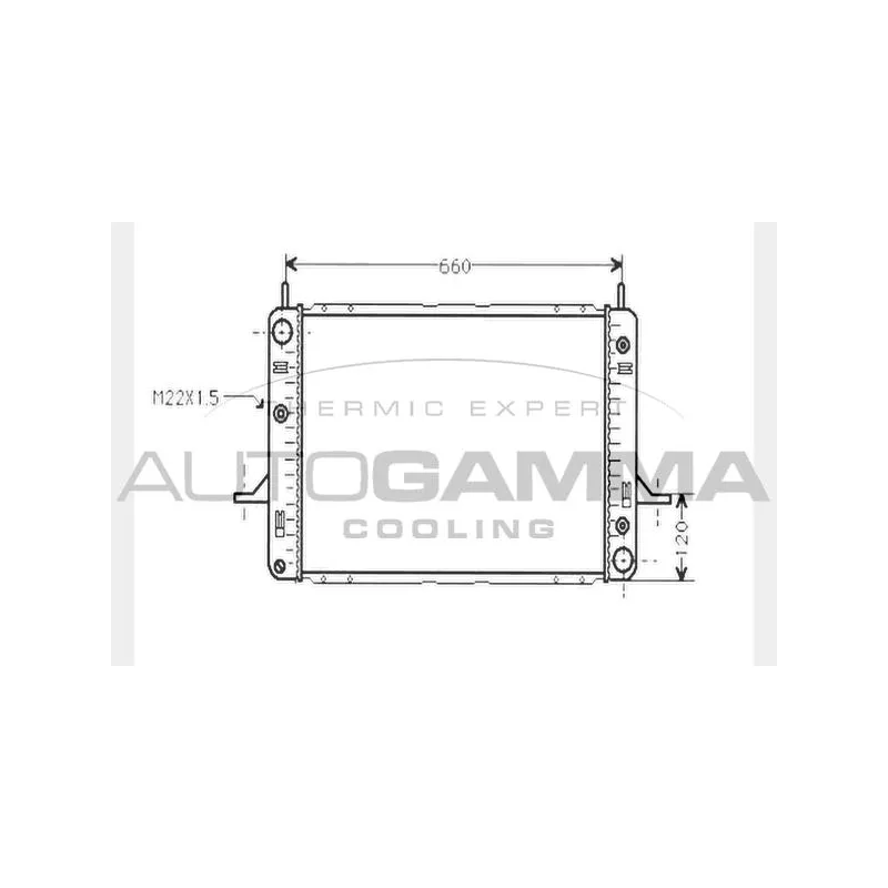 Radiateur, refroidissement du moteur AUTOGAMMA 104639