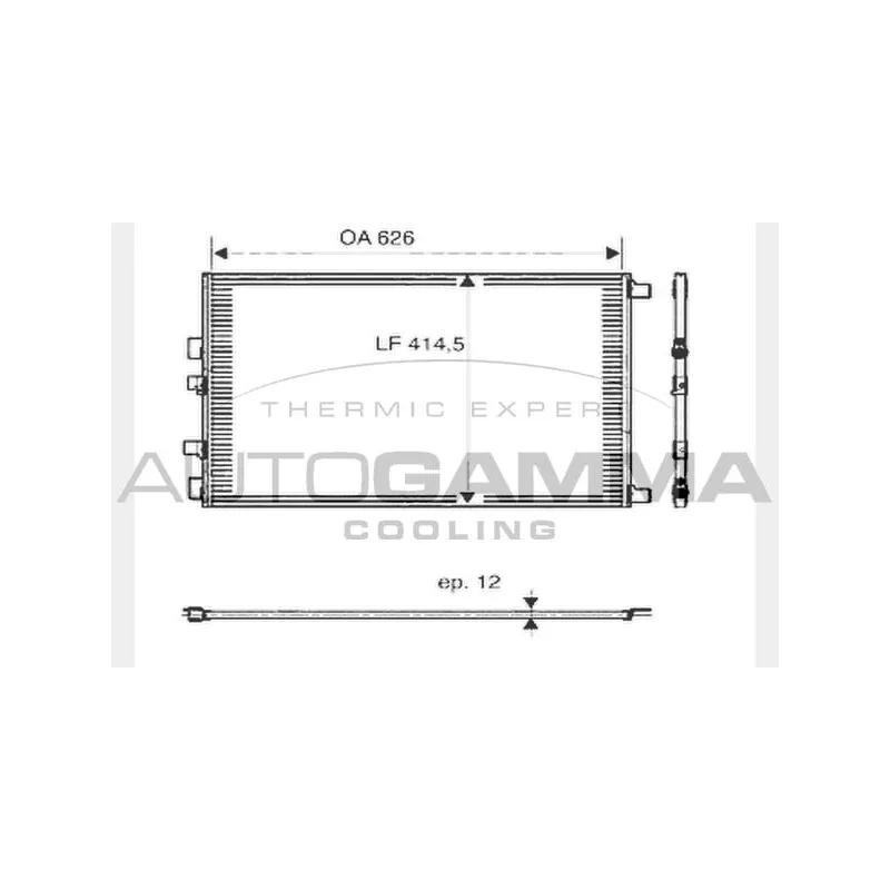 Condenseur, climatisation AUTOGAMMA 104641