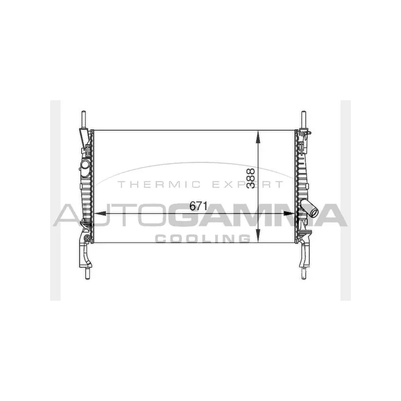 Radiateur, refroidissement du moteur AUTOGAMMA 104642