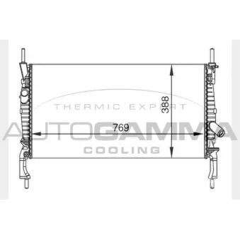 Radiateur, refroidissement du moteur AUTOGAMMA 104643