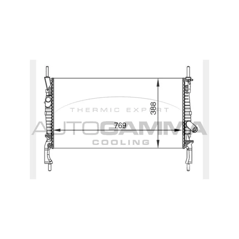 Radiateur, refroidissement du moteur AUTOGAMMA 104643
