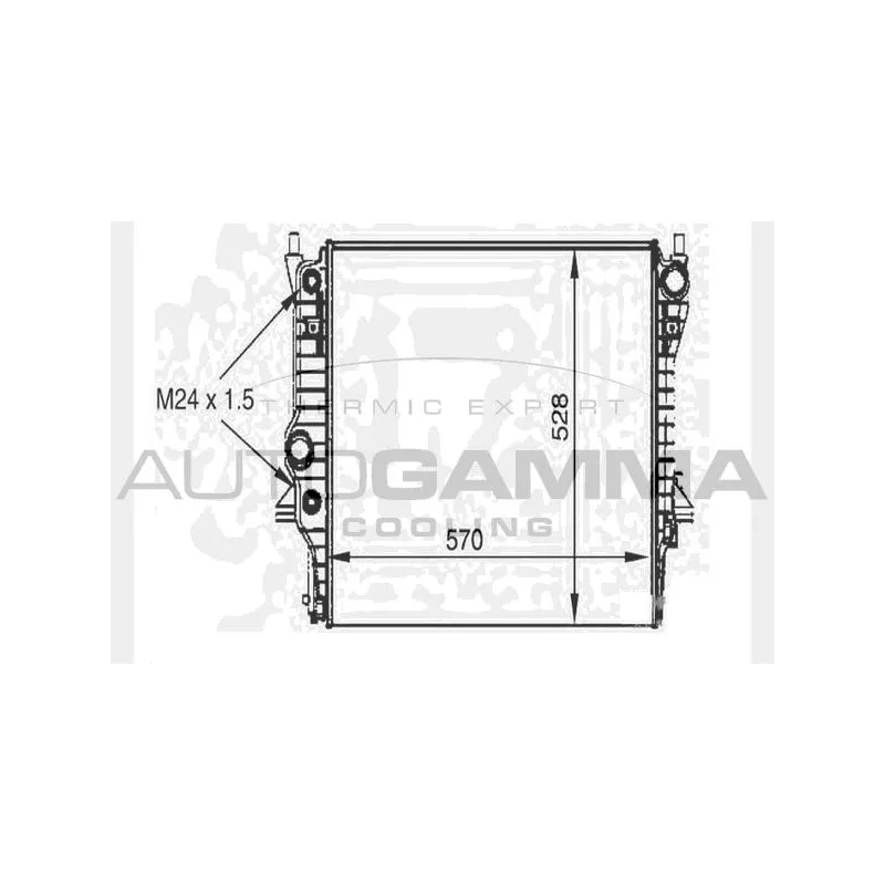 Radiateur, refroidissement du moteur AUTOGAMMA 104648