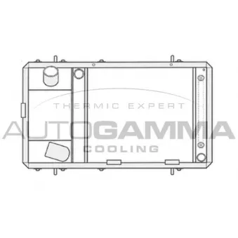 Radiateur, refroidissement du moteur AUTOGAMMA 104662