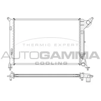 Radiateur, refroidissement du moteur AUTOGAMMA 104687