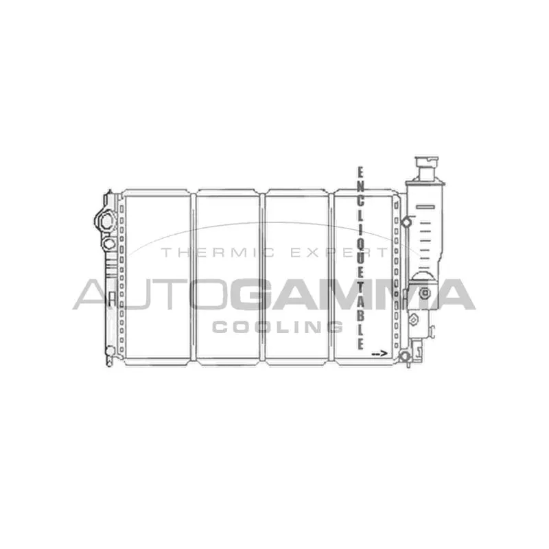 Radiateur, refroidissement du moteur AUTOGAMMA 104698