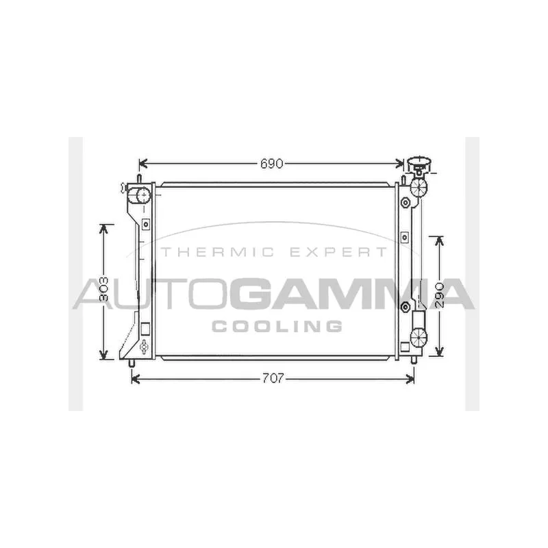 Radiateur, refroidissement du moteur AUTOGAMMA 104714